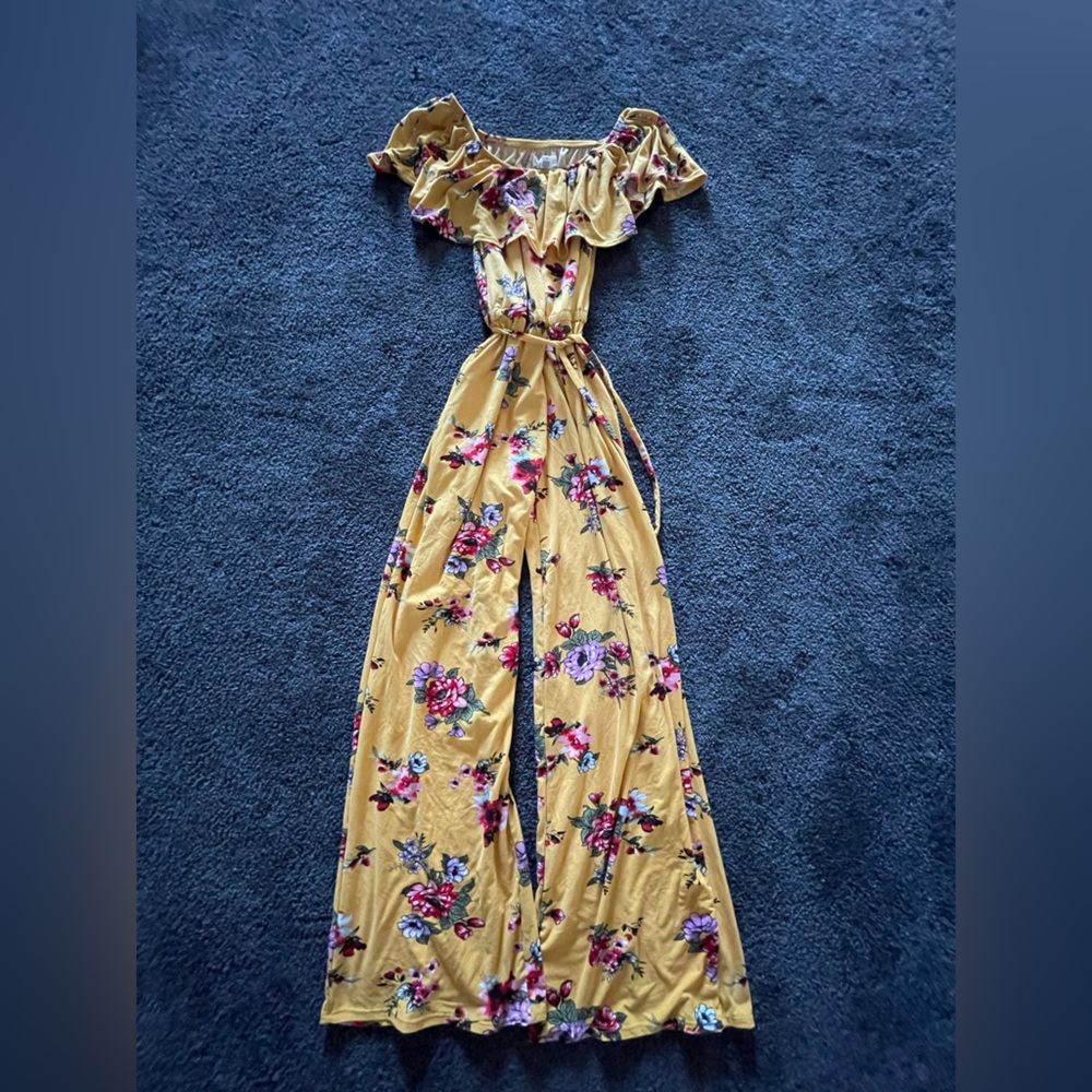 Floral Yellow Jumpsuit